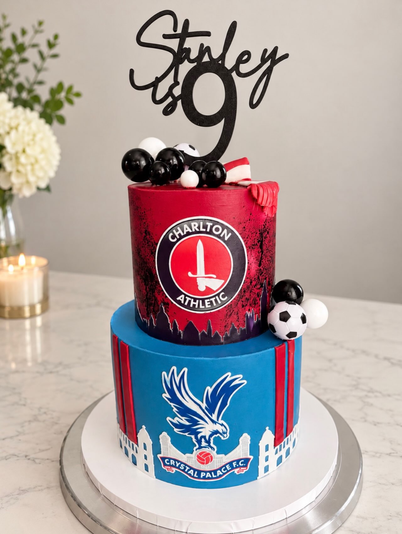 Football themed birthday cake
